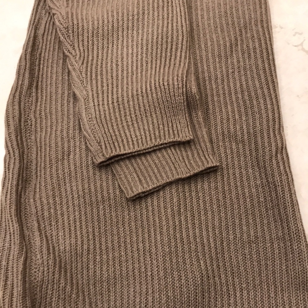 Khaki Brown Ribbed Cardigan - Picture 7 of 7